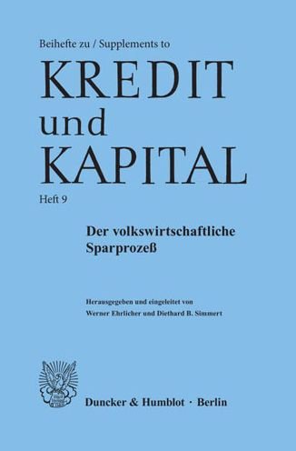 Der volkswirtschaftliche Sparprozeß. -  - 图书 -  - 9783428059607 - 1986年1月31日