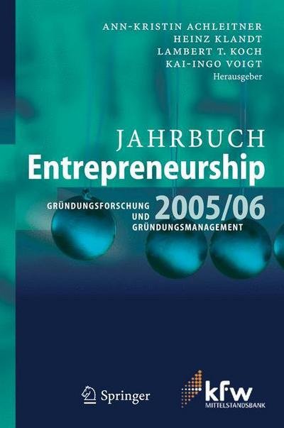 Cover for Ann-kristin Achleitner · Jahrbuch Entrepreneurship 2005/06: Grundungsforschung Und Grundungsmanagement (Book) [2006 edition] (2005)