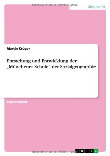 Cover for Martin Kruger · Entstehung und Entwicklung der "München (Paperback Book) [German edition] (2010)