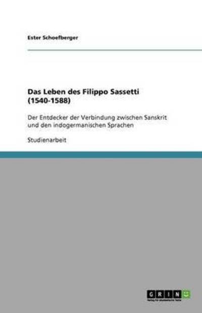 Cover for Schoefberger · Das Leben des Filippo Sass (Book) (2010)