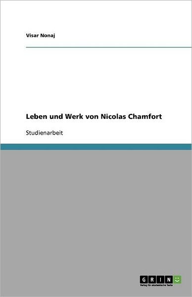 Cover for Nonaj · Leben und Werk von Nicolas Chamfo (Book) [German edition] (2011)