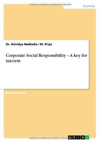 Cover for M. Priya · Corporate Social Responsibility - A key (Book) (2011)