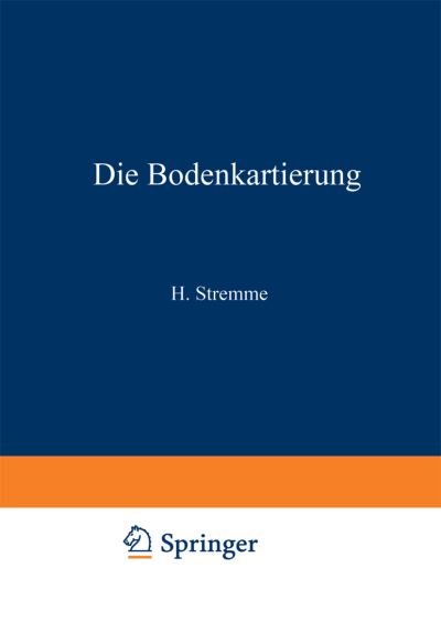 Cover for Fritz Giesecke · Die Bodenkartierung (Paperback Book) [Softcover Reprint of the Original 1st 1932 edition] (1932)