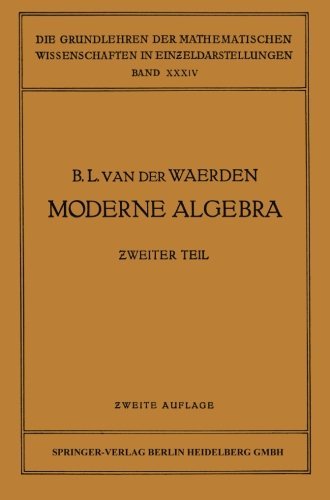 Cover for Bartel Leendert Waerden · Moderne Algebra - Grundlehren Der Mathematischen Wissenschaften (Paperback Book) [2nd 2. Aufl. 1940. Softcover Reprint of the Origin edition] (1940)