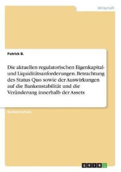 Cover for B. · Die aktuellen regulatorischen Eigenk (Book)