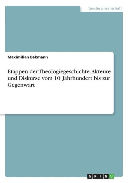 Cover for Bekmann · Etappen der Theologiegeschichte (Book)