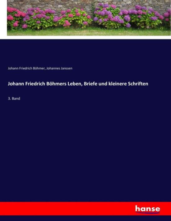 Cover for Böhmer · Johann Friedrich Böhmers Leben, (Book) (2017)