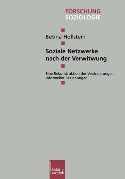Cover for Hollstein, Dr Betina (Northeastern University Boston) · Soziale Netzwerke Nach Der Verwitwung: Eine Rekonstruktion Der Veranderungen Informeller Beziehungen - Forschung Soziologie (Paperback Book) [2002 edition] (2002)