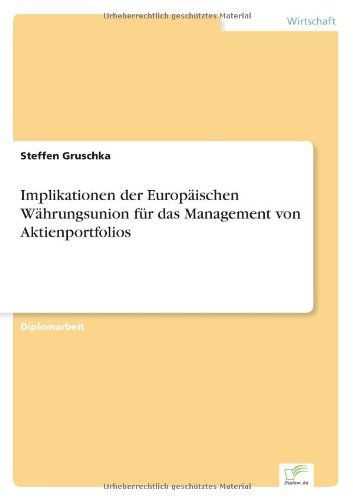 Cover for Steffen Gruschka · Implikationen der Europaischen Wahrungsunion fur das Management von Aktienportfolios (Paperback Book) [German edition] (1998)