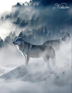 Cover for Samuriel Sternenfeuer · Fantasy Notizbuch: Wölfe im Nebel - weiße Seiten mit Eckmotiv (Paperback Book) (2017)