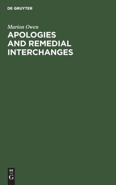 Cover for Marion Owen · Apologies and remedial interchanges (Book) (1983)