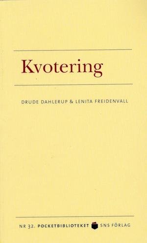 Cover for Lenita Freidenvall · Pocketbiblioteket: Kvotering (Paperback Book) (2008)