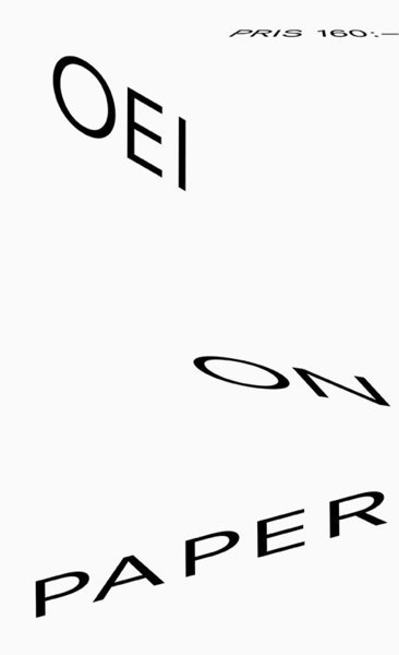 Cover for Jesper Olsson · OEI # 62 "On Paper" (Book) (2013)