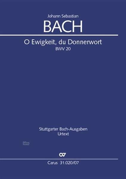 Cover for Bach · O Ewigkeit, du Donnerwort (I), Stu (Book)