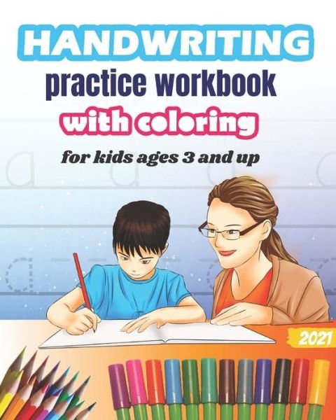 Cover for Abdessamad Sadiki · Handwriting practice workbook with coloring for kids ages 3 and up (Paperback Book) (2021)