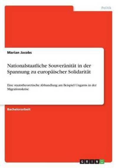 Cover for Jacobs · Nationalstaatliche Souveränität (Book) (2016)