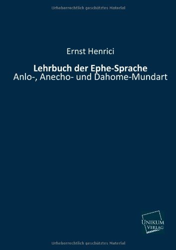 Cover for Ernst Henrici · Lehrbuch Der Ephe-sprache (Paperback Book) [German edition] (2013)