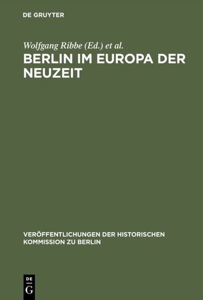 Cover for Wolfgang Ribbe · Berlin Im Europa Der Neuzeit (Hardcover Book) (1990)