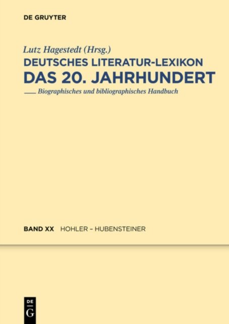 Cover for Wilhelm Kosch · Hohler - Hubensteiner (Hardcover Book) (2013)