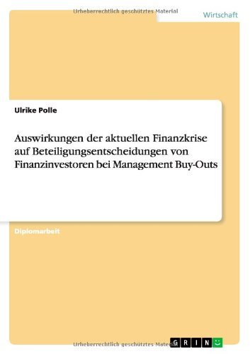 Cover for Polle · Auswirkungen der aktuellen Finanz (Book) [German edition] (2013)