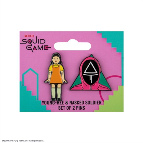 Cover for Set of 2 Pins Young-Hee &amp; Squid Game Soldier (MERCH) (2025)