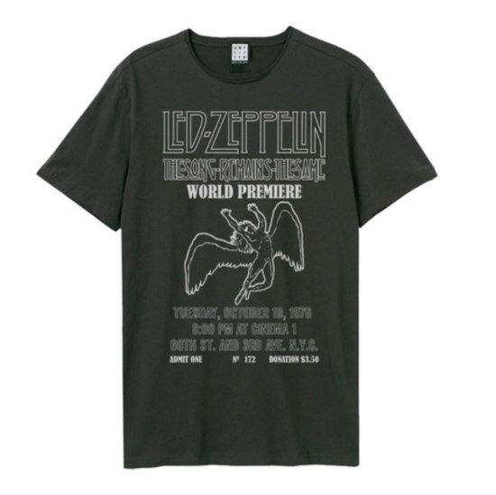 Cover for Led Zeppelin · Led Zeppelin - The Song Remains The Same Amplified Vintage Charcoal Small T-Shirt (T-shirt) (2020)