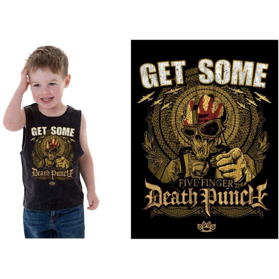Cover for Five Finger Death Punch · Five Finger Death Punch Kids T-Shirt: Get Some (Black) (11-12 Years) (MERCH) [size 11-12yrs] [Black - Kids edition] (2020)