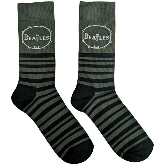 Cover for The Beatles · The Beatles Unisex Ankle Socks: Drum &amp; Stripes (Green) (UK Size 6 - 11) (Socks) (2023)