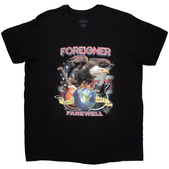 Cover for Foreigner · Foreigner Unisex T-Shirt: Farewell Eagle (Black) (T-shirt) [size XL] (2024)