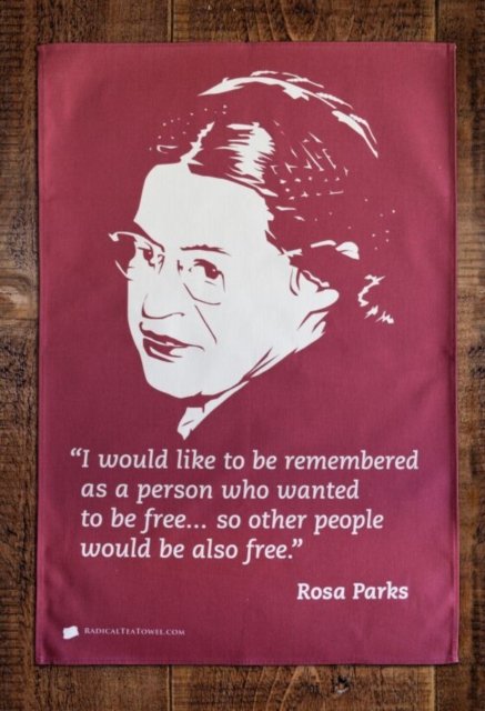 Cover for Rosa Parks Tea Towel - Radical Tea Towels (N/A)