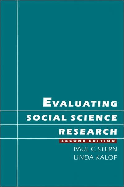 Cover for Paul C. Stern · Evaluating Social Science Research (Paperback Book) (1996)