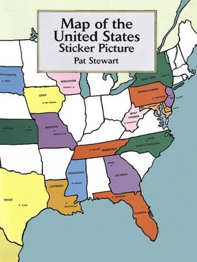 Cover for Pat Stewart · Map of the United States Sticker Picture - Dover Sticker Books (MERCH) (1997)