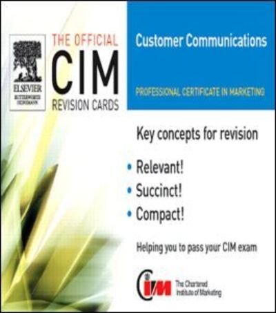 Cover for Karen Beamish · CIM Revision Cards: Customer Communications in Marketing 05/06 (Flashcards) (2005)