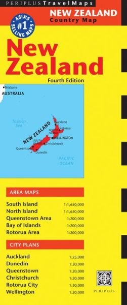Cover for Periplus Editors · New Zealand Travel Map Fourth Edition - Australia Regional Maps (Map) [4 Revised edition] (2015)