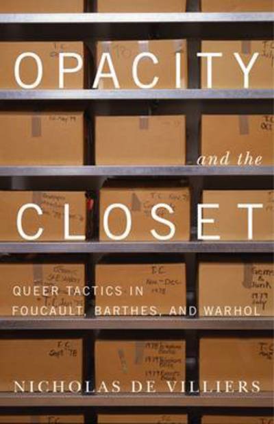 Cover for Nicholas De Villiers · Opacity and the Closet: Queer Tactics in Foucault, Barthes, and Warhol (Hardcover Book) (2012)