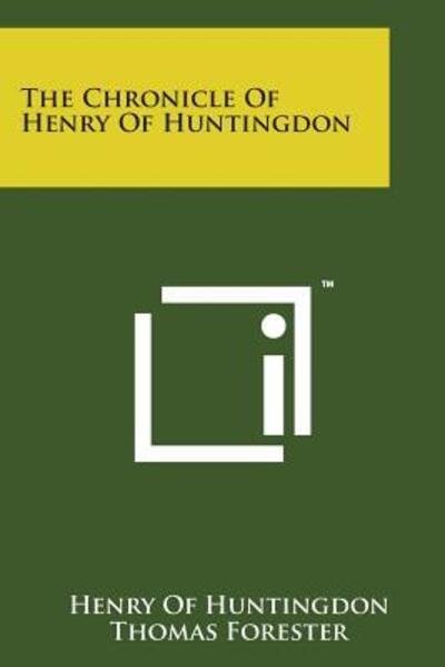 Cover for Henry of Huntingdon · The Chronicle of Henry of Huntingdon (Paperback Book) (2014)