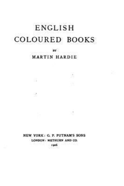Cover for Martin Hardie · English Coloured Books (Paperback Book) (2016)