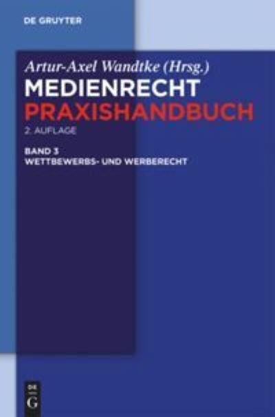 Cover for Artur-Axel Wandtke · Wettbewerbs- und Werberecht (Hardcover Book) [2nd rev. edition] (2011)
