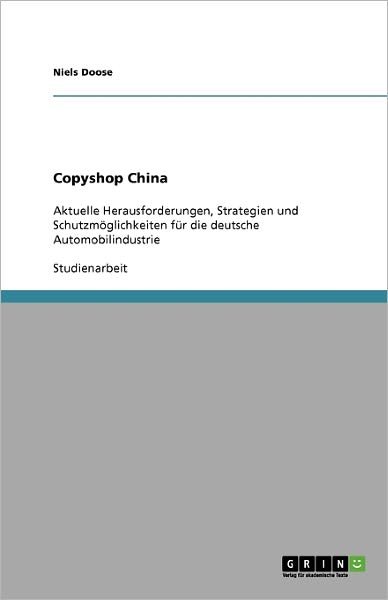 Cover for Doose · Copyshop China (Book) [German edition] (2009)
