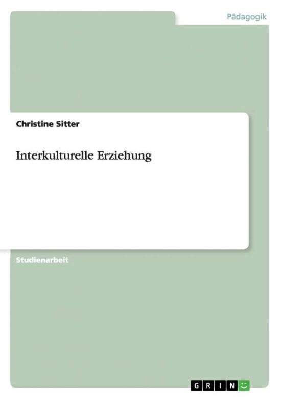Cover for Sitter · Interkulturelle Erziehung (Book) [German edition] (2010)