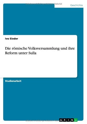 Cover for Sieder · Die römische Volksversammlung un (Book) [German edition] (2011)