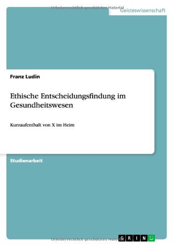 Cover for Ludin · Ethische Entscheidungsfindung im (Book) [German edition] (2013)