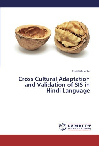 Cover for Shefali Gambhir · Cross Cultural Adaptation and Validation of Sis in Hindi Language (Paperback Book) (2014)
