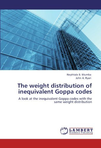 Cover for John  A. Ryan · The Weight Distribution of Inequivalent Goppa Codes: a Look at the Inequivalent Goppa Codes with the Same Weight Distribution (Paperback Book) (2011)