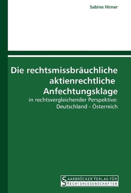 Cover for Hirner · Die rechtsmissbräuchliche aktien (Book)