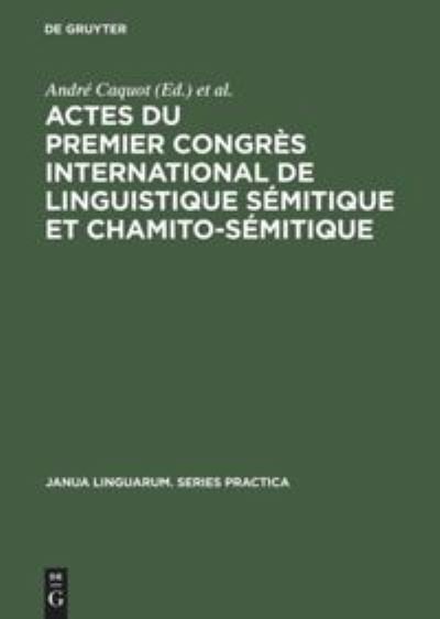 Actes du premier congrès international -  - 图书 -  - 9789027926708 - 1974