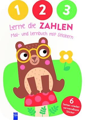 Cover for 1,2,3 · 1,2,3 - Lerne Die Zahlen - Mal- Und Lernbuch Mit Stickern (Cover (Book)