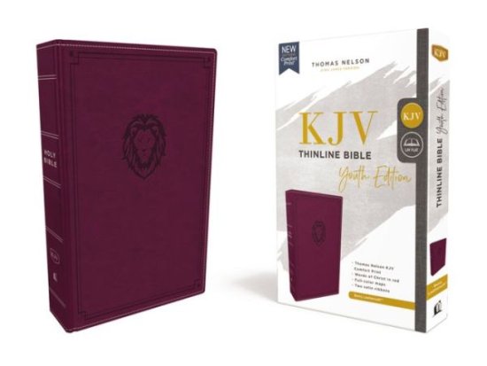 Cover for Thomas Nelson · KJV Holy Bible: Thinline Youth Edition, Purple Leathersoft, Red Letter, Comfort Print: King James Version (Leather Book) (2019)