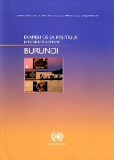 Cover for United Nations · Examen de la Politique d'Investissement: Burundi (Paperback Book) (2010)