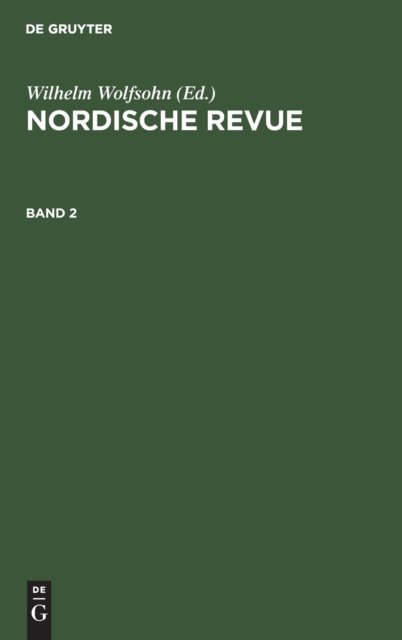 Cover for Nordische Revue. Band 2 (Hardcover Book) [Reprint 2020 edition] (1901)